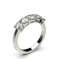 4 Prong Setting Plain Five Stone Ring