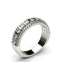 4 Prong & Bar Setting Half Eternity Diamond Ring