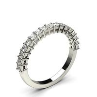 4 prong setting half eternity diamond ring