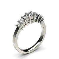 4 Prong Setting Plain Seven Stone Ring