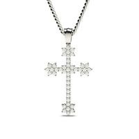 4 Prong Setting Cross Pendant