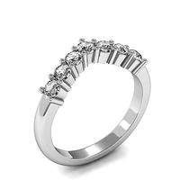 4 Prong Setting Plain Seven Stone Ring