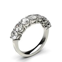 4 Prong Setting Plain Seven Stone Ring