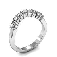 4 Prong Setting Plain Seven Stone Ring