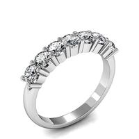 4 Prong Setting Plain Seven Stone Ring