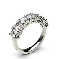 4 Prong Setting Plain Seven Stone Ring