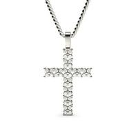 4 Prong Setting Cross Pendant