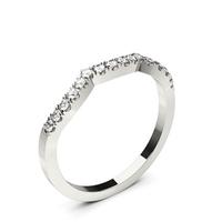 4 Prong Setting Round Diamond Delicate Ring