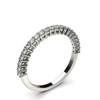 4 Prong Setting Half Eternity Diamond Ring