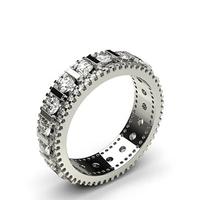 4 Prong & Bar Setting Full Eternity Diamond Ring