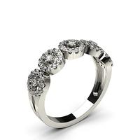 4 Prong Setting Round Diamond Fashion Ring