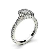 4 Prong & Full Bezel Setting Round Diamond Cluster Ring