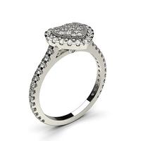 4 Prong & Full Bezel Setting Round Diamond Cluster Ring