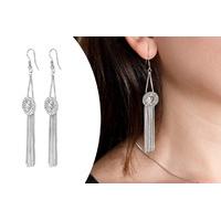 4 instead of 100 for an 18k white gold plated pendulum earrings from g ...