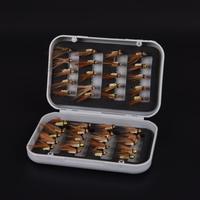 40pcs Dry Fly Flies Hooks Life-like Feather Baits Trout Salmon Fishing Lure Set with Box