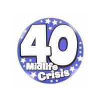 40 midlife crisis big badge blue