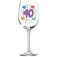 40th Birthday Wing Glass
