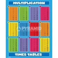 40 x 50cm Multiplication Times Tables Mini Poster