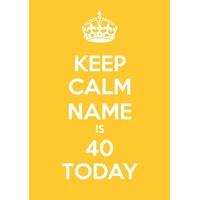 40th yellow fortieth birthday card