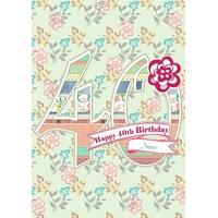 40th celebration personalised 40th birthday card