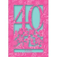 40 Butterflies | Personalised Birthday Card