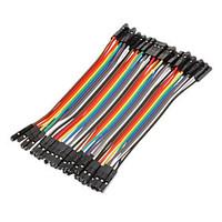 40Pin 1P-1P Female to Female Dupont Line Colorful Dupont Wire(10CM)