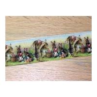 40mm Easter Bunnies Wired Edge Ribbon