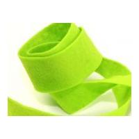 40mm Merino Wool Felt Ribbon Tape Binding Lime Green