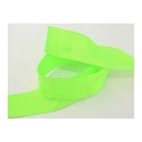 40mm Wire Edge Plain Taffeta Ribbon Neon Green