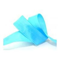 40mm wire edge plain taffeta ribbon turquoise