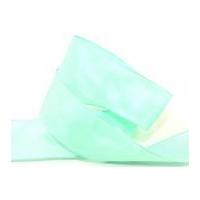 40mm Wire Edge Plain Taffeta Ribbon Mint Green