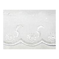 40mm Essential Trimmings Polycotton Broderie Anglaise Lace Trimming White