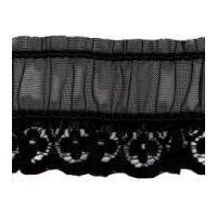 40mm Essential Trimmings Nylon Lace Trimming Black