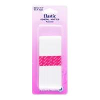 40mm hemline general purpose elastic 1m white