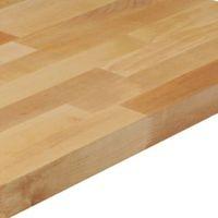 40mm Solid Wood Birch Square Edge Kitchen Worktop (L)3000mm (D)600mm