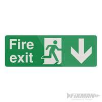 400mm x 150mm Fire Exit Arrow Sign