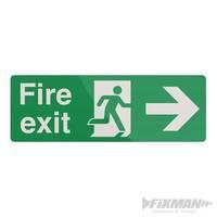 400mm x 150mm Fire Exit Arrow Sign