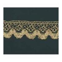 40mm Flat Lurex Lace Trimming Gold