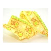 40mm owl print wired ribbon yelloworangegreen