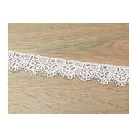40mm Guipure Torchon Edging Couture Bridal Lace Trimming White