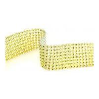 40mm Diamante Imitation Plastic Moulded Trimming Gold