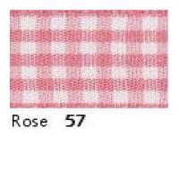 40mm Berisford Gingham Ribbon 57 Rose