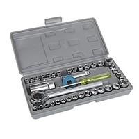 40 pieces socket sleeve wrench combination set motorcycle vehicle repa ...