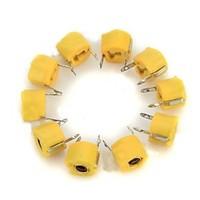 40pf 6mm plastic variable adjustable capacitors yellow 10 pcs