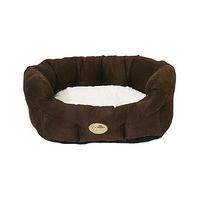 40 winks choccream faux suede oval 28