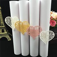 40Pcs/lots Hollow Heart Flower Napkin Rings For Wedding/ Party /Table Decoration Party Favors Party Supplies Wedding Favors
