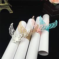 40pcslots hollow angel wings napkin rings for wedding party table deco ...
