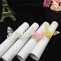 40pcslots hollow butterfly napkin rings for wedding party table decora ...