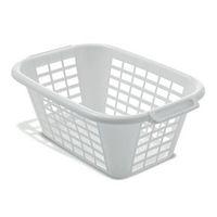 40L LAUNDRY BASKET IN WHITE - -
