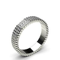 4.00mm 4 Prong Setting Full Eternity Diamond Ring